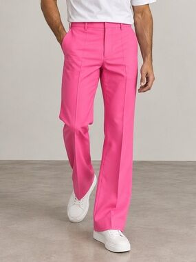 MAYER Men's Pink Tailored Boot Cut Pants NWT